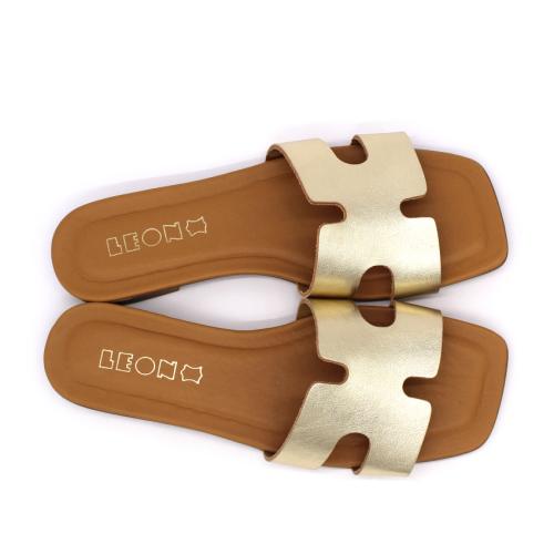 8003 LEON Comfort női bőr papucs