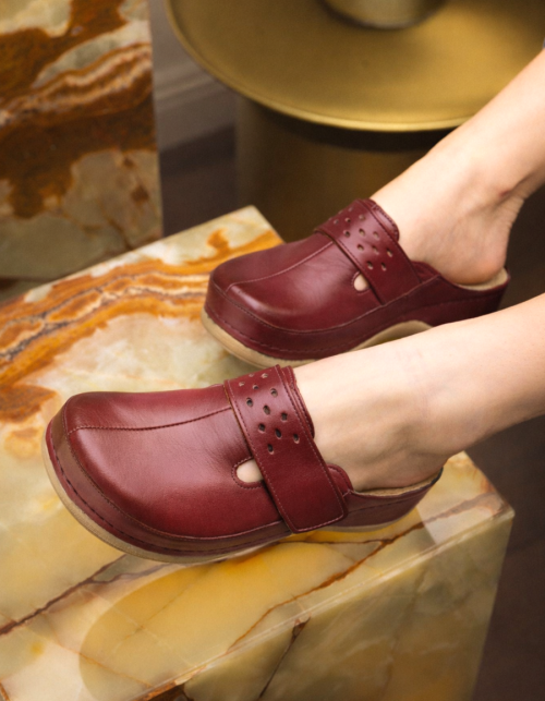 902 LEON Comfort női bőr klumpa