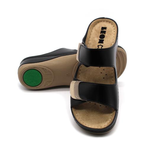 904 LEON Comfort női bőr papucs