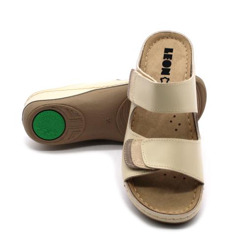 904 LEON Comfort női bőr papucs