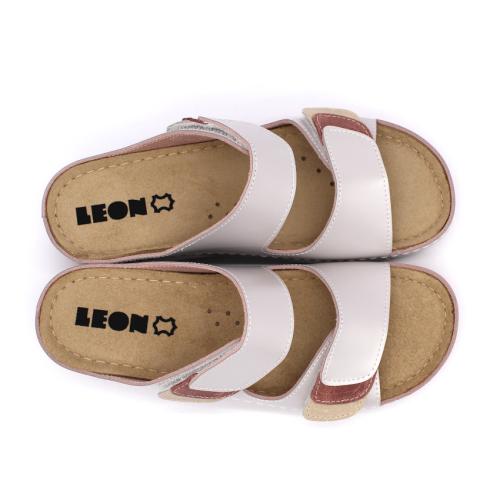 904 LEON Comfort női bőr papucs