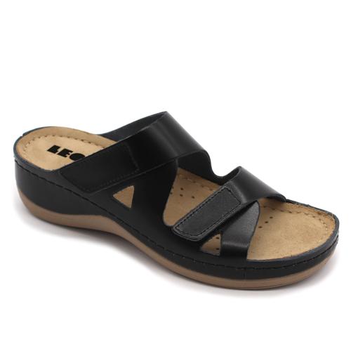 906 LEON Comfort női bőr papucs