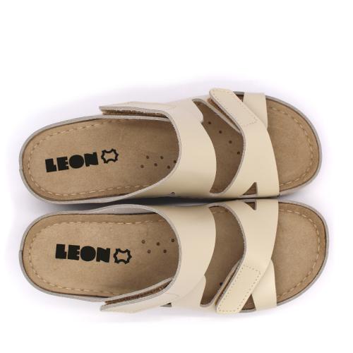 906 LEON Comfort női bőr papucs