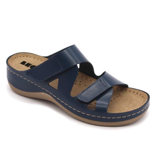 906 LEON Comfort női bőr papucs