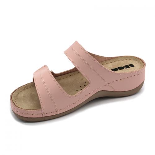 907 LEON Comfort női bőr papucs