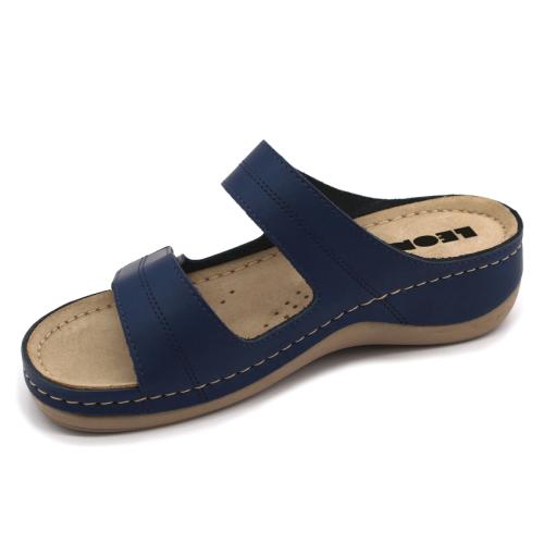 907 LEON Comfort női bőr papucs