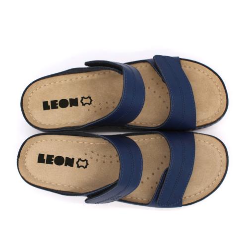 907 LEON Comfort női bőr papucs
