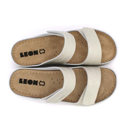907 LEON Comfort női bőr papucs