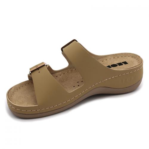 908 LEON Comfort női bőr papucs