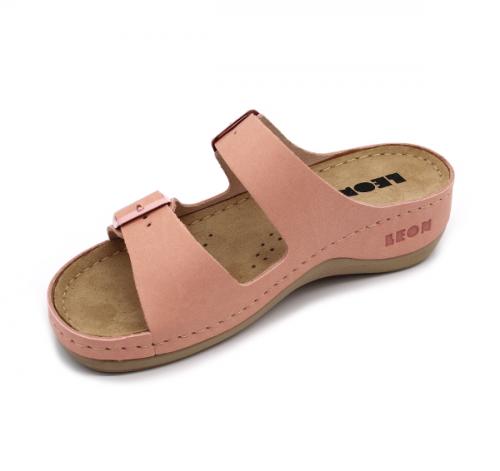 908 LEON Comfort női bőr papucs