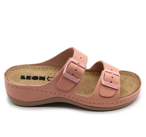 908 LEON Comfort női bőr papucs