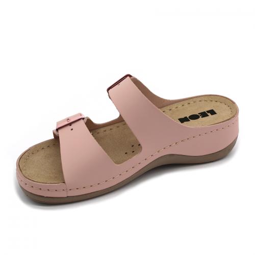 908 LEON Comfort női bőr papucs