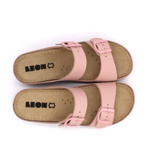 908 LEON Comfort női bőr papucs