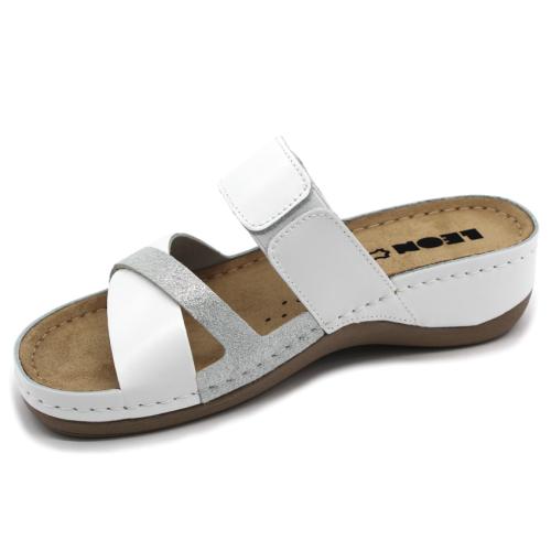 909 LEON Comfort női bőr papucs
