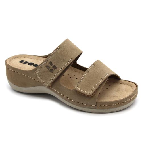 917 LEON Comfort női bőr papucs
