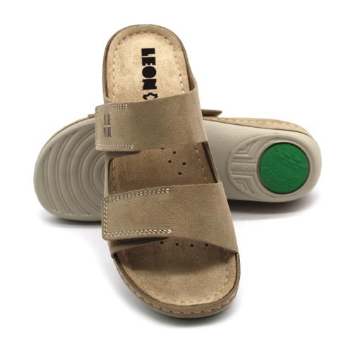 917 LEON Comfort női bőr papucs