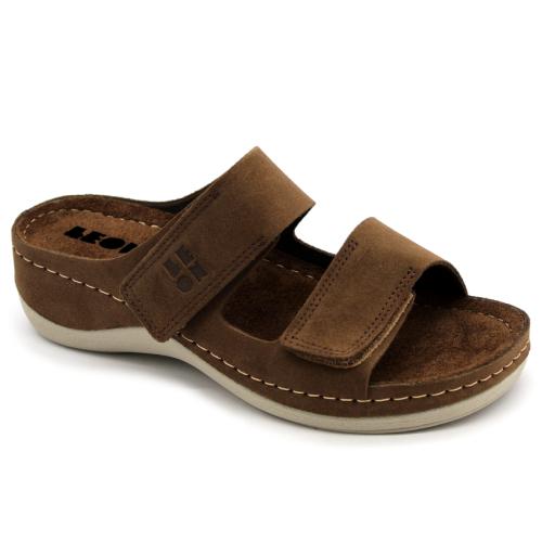 917 LEON Comfort női bőr papucs