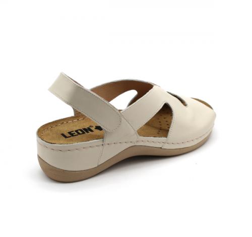 924 LEON Comfort női bőr szandál