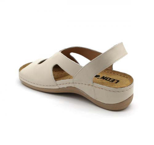 924 LEON Comfort női bőr szandál