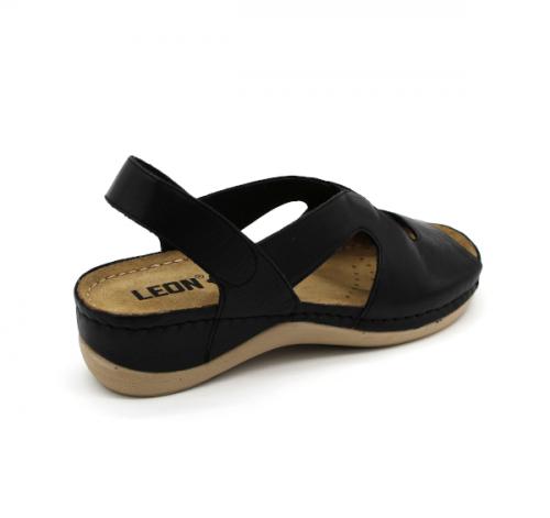 924 LEON Comfort női bőr szandál