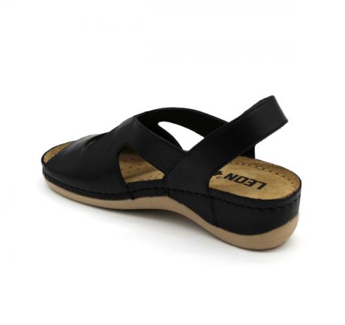 924 LEON Comfort női bőr szandál