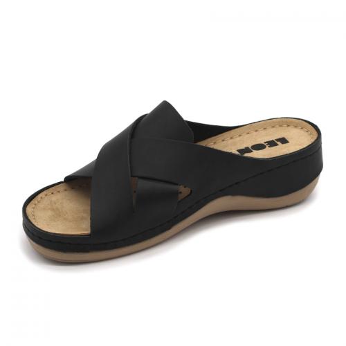 932 LEON Comfort női bőr papucs
