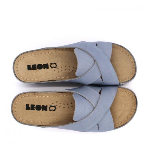 932 LEON Comfort női bőr papucs