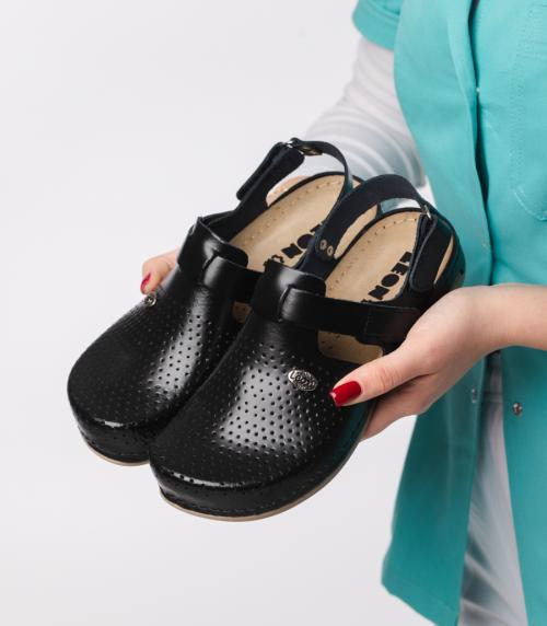 951 LEON Comfort női bőr szandál