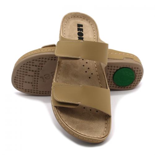 954 LEON Comfort női bőr papucs