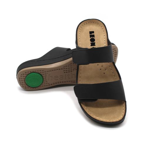 954 LEON Comfort női bőr papucs