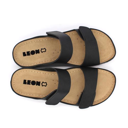 954 LEON Comfort női bőr papucs