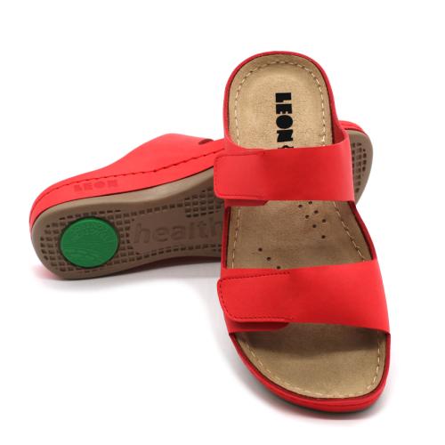 954 LEON Comfort női bőr papucs