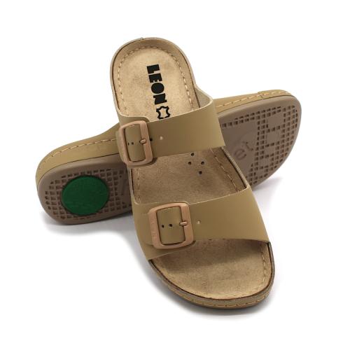 955 LEON Comfort női bőr papucs