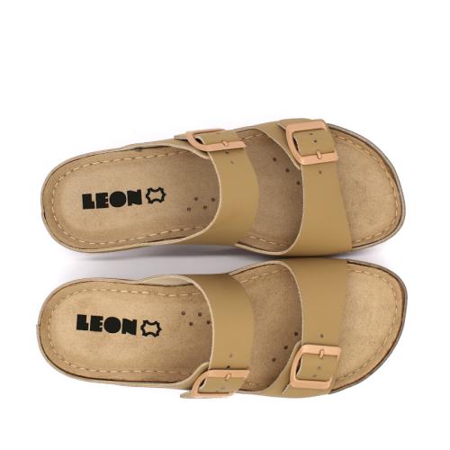 955 LEON Comfort női bőr papucs