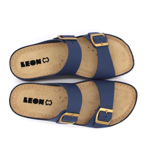 955 LEON Comfort női bőr papucs