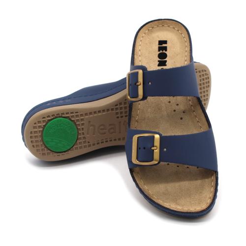 955 LEON Comfort női bőr papucs
