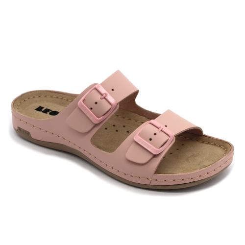 955 LEON Comfort női bőr papucs