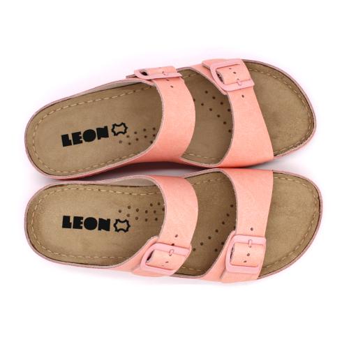 955 LEON Comfort női bőr papucs