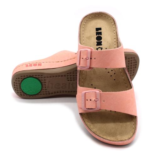 955 LEON Comfort női bőr papucs