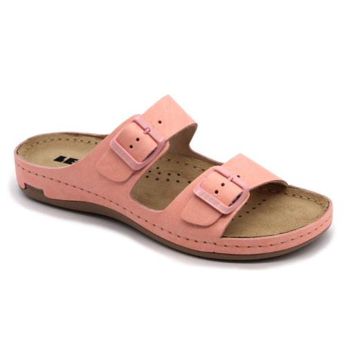 955 LEON Comfort női bőr papucs