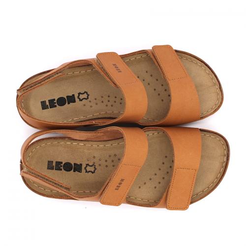 966 LEON Comfort női bőr szandál