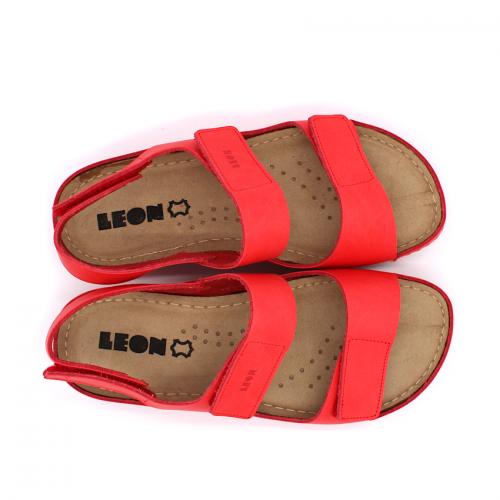 966 LEON Comfort női bőr szandál