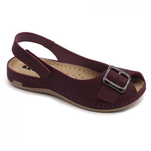 968 LEON Comfort női bőr szandál