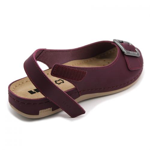 968 LEON Comfort női bőr szandál