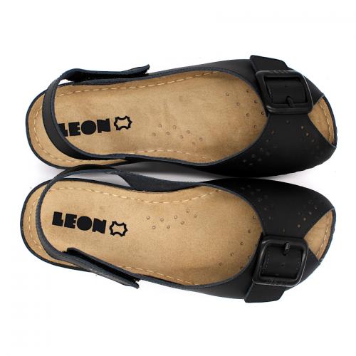 968 LEON Comfort női bőr szandál