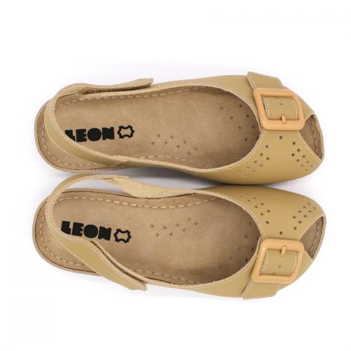 968 LEON Comfort női bőr szandál