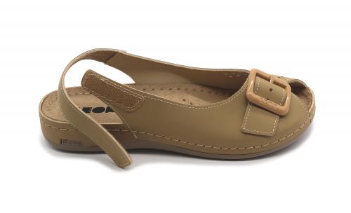 968 LEON Comfort női bőr szandál