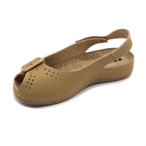 968 LEON Comfort női bőr szandál