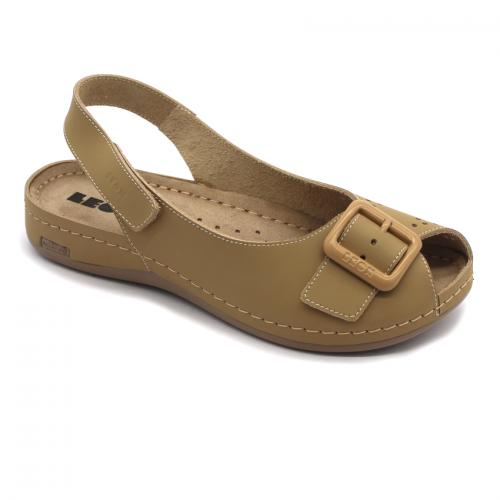 968 LEON Comfort női bőr szandál